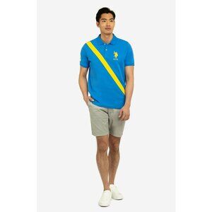 Us Polo Assn Men's Super Sonic Blue Regular Fit Cut Polo T-Shirts Size L & M